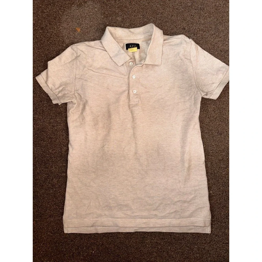 A.P.C. cream polo shirt Size M